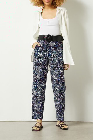 Pantalon casual taille haute Multicolore