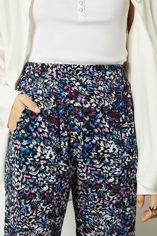 Pantalon casual taille haute Multicolore