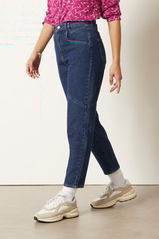 Jean boyfriend Bleu marine