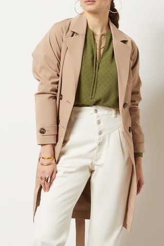 Jean droit taille haute Blanc