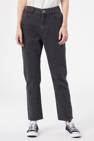 Jean droit taille haute Anthracite