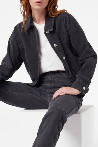 Jean droit taille haute Anthracite