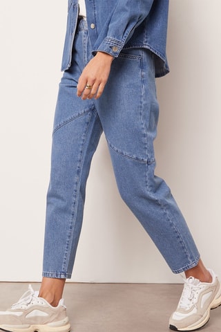 Jean boyfriend Bleu