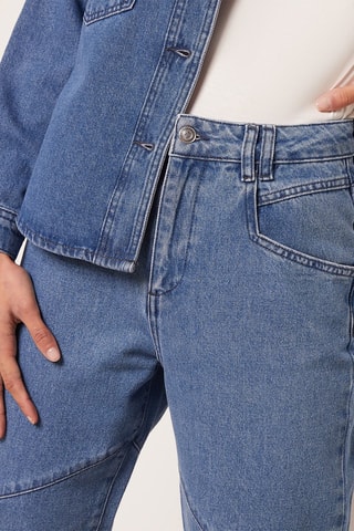 Jean boyfriend Bleu