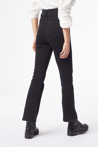 Jean flare taille haute Noir