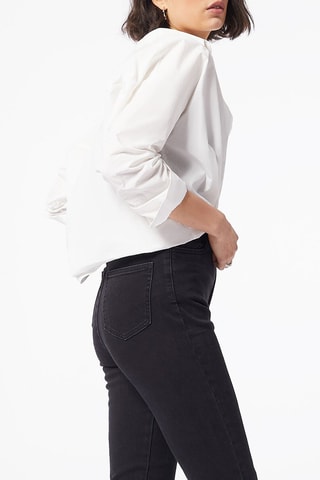 Jean flare taille haute Noir