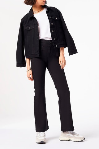 Jean flare taille haute Noir
