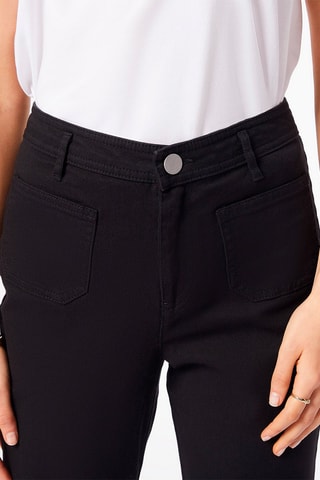 Jean flare taille haute Noir