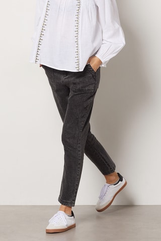 Jean 7/8 taille haute - Noir