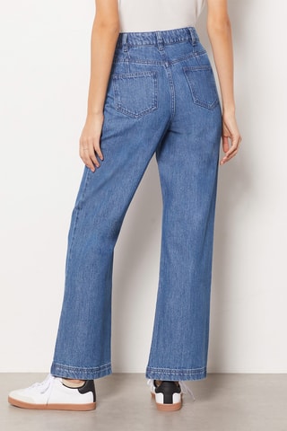 Jean taille haute - Bleu