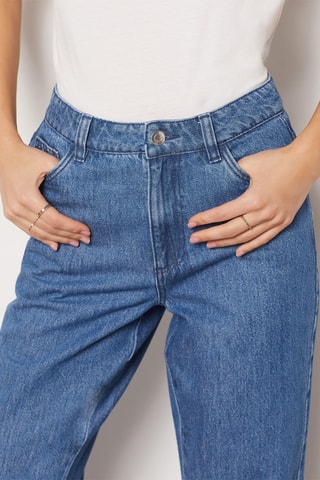 Jean taille haute - Bleu