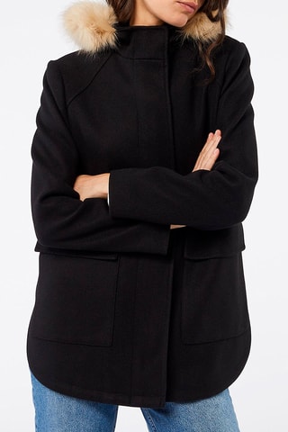 Manteau à capuche Livio Noir