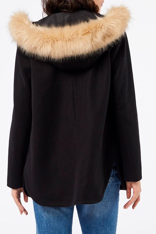 Manteau à capuche Livio Noir