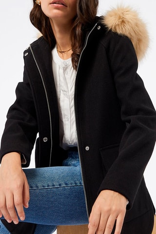 Manteau à capuche Livio Noir