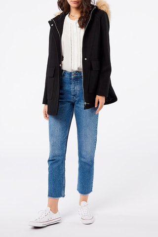Manteau à capuche Livio Noir