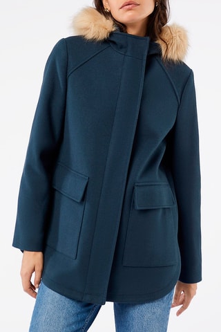 Manteau à capuche Livio Marine