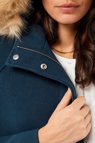 Manteau à capuche Livio Marine