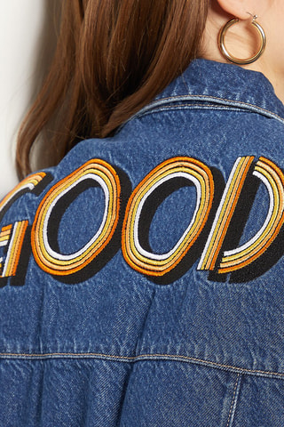 Veste en jean Bleu roi