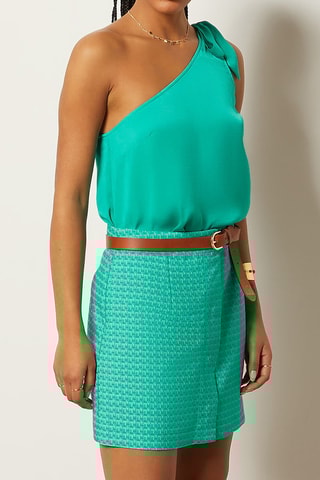 Top asymétrique Vert