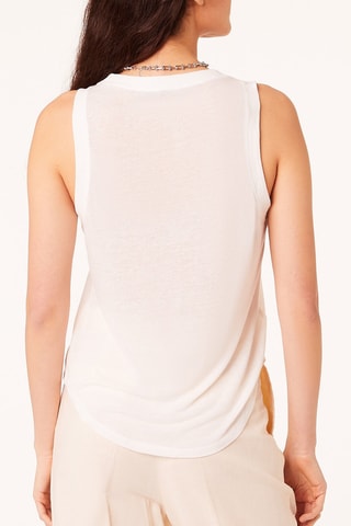 Top en lin Enzo Tank Blanc cassé