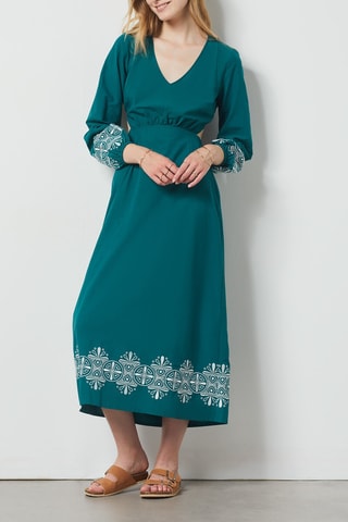 Robe longue - Bleu canard