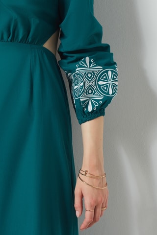 Robe longue - Bleu canard