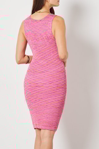 Robe fourreau - Rose chiné