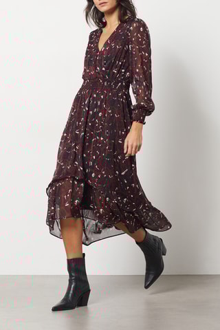 Robe midi - Marron