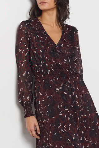 Robe midi - Marron