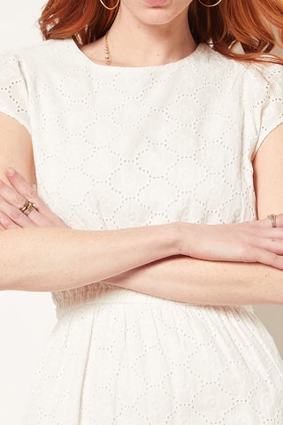Robe midi Ecru