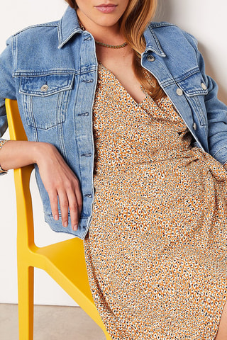 Robe portefeuille Jaune