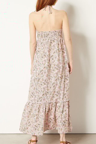 Robe longue en lin Corail