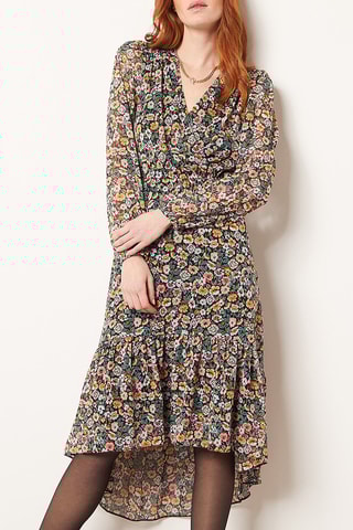 Robe fleurie - Orange et vert
