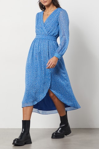 Robe midi - Bleu