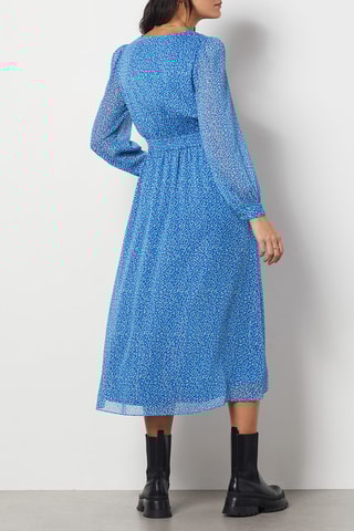 Robe midi - Bleu