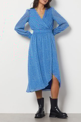 Robe midi - Bleu