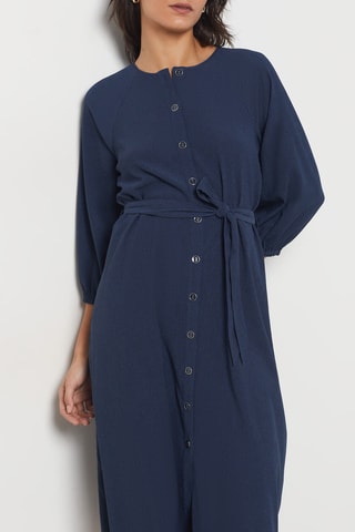 Robe midi - Bleu