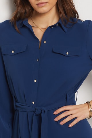 Robe chemise - Bleu
