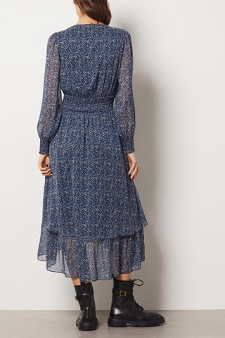 Robe midi - Bleu