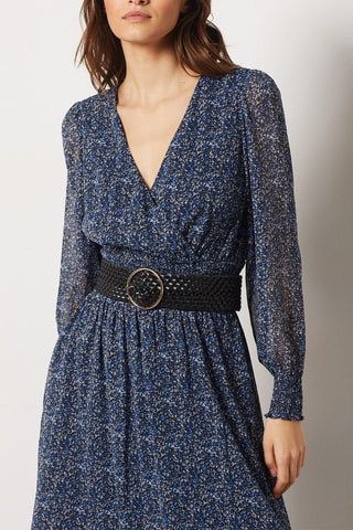 Robe midi - Bleu