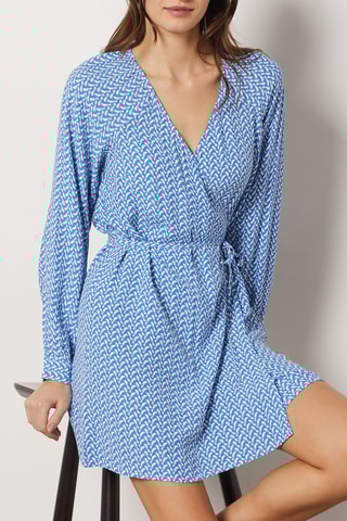 Vestido traçado - Azul
