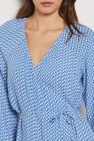 Vestido traçado - Azul