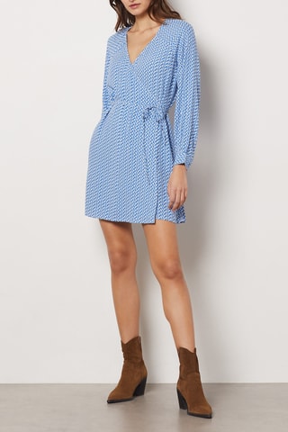 Vestido traçado - Azul