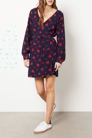 Robe portefeuille - Bleu marine