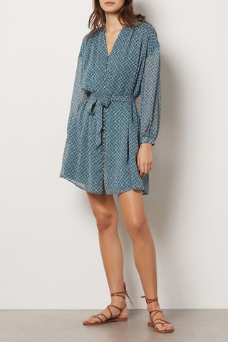 Vestido-camisa - Azul