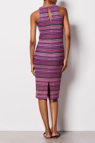 Vestido midi - Violeta e rosa