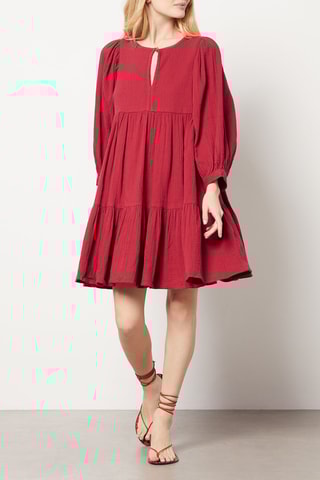 Robe volanté - Rouge