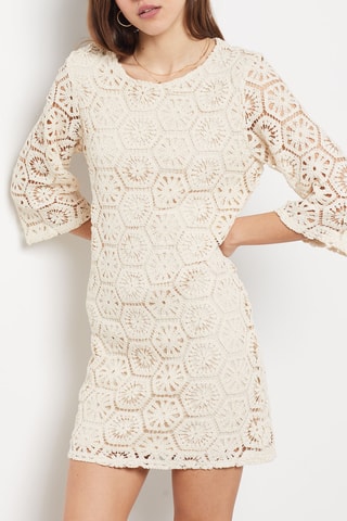 Vestido direito - Bege