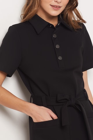 Vestido-camisa - Preto