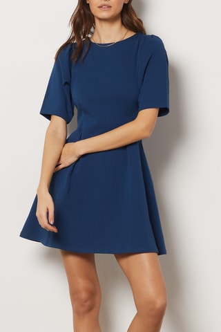 Vestido trapézio - Azul